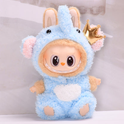 Clothes Only] Second Generation Blind Box Sitting Party Rab Cloth Pendant Clothes Cute Plush Animal Series jumpsuit