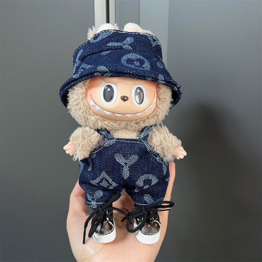 Labubu Wearable Doll Clothes 17cm Plush Cute Dress-Up Casual Outfit Skirt Fabric Clothes High Quality