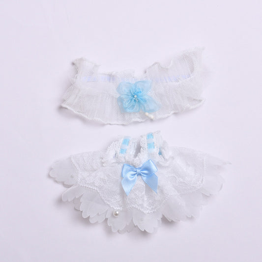 Only clothes] the first and second generation of cloth pendant clothes lace white skirt vinyl Labubu doll clothes