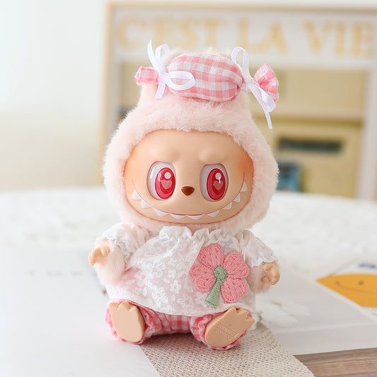 Only Clothes Labubu Clothes First Generation Second Generation Third Generation Labubu Pendant Summer Replacement Four-Leaf Clover Candy