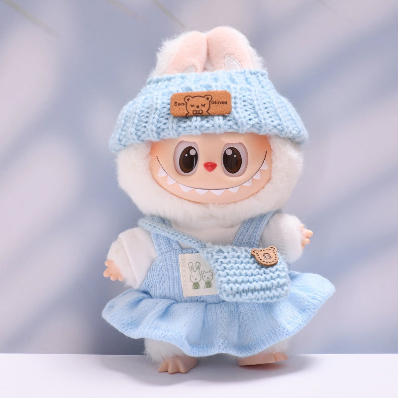 Only clothes] 17cm pendant pull cloth cloth for clothes spring and summer dress suit labubu baby dress cute