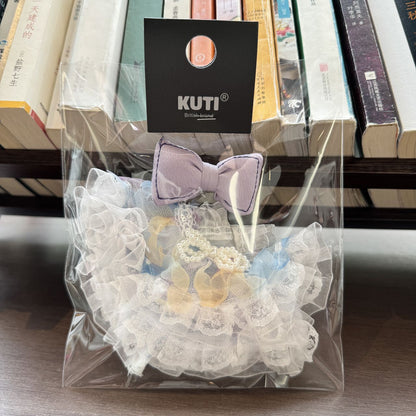 [Only Clothes] Labubu Stuffed Doll Clothes Pearl Bow Lace Gauze Skirt Labubu Clothes Accessories