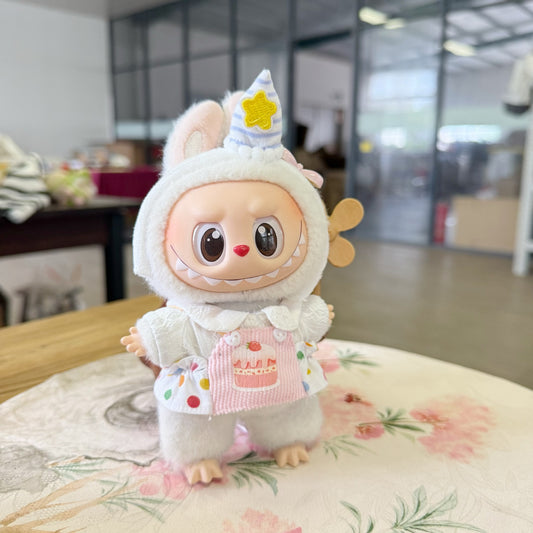 New Popular Labubu Doll Coat 17cm Doll Coat Labubu Clothes Birthday Cake Clothes New for Blind Box