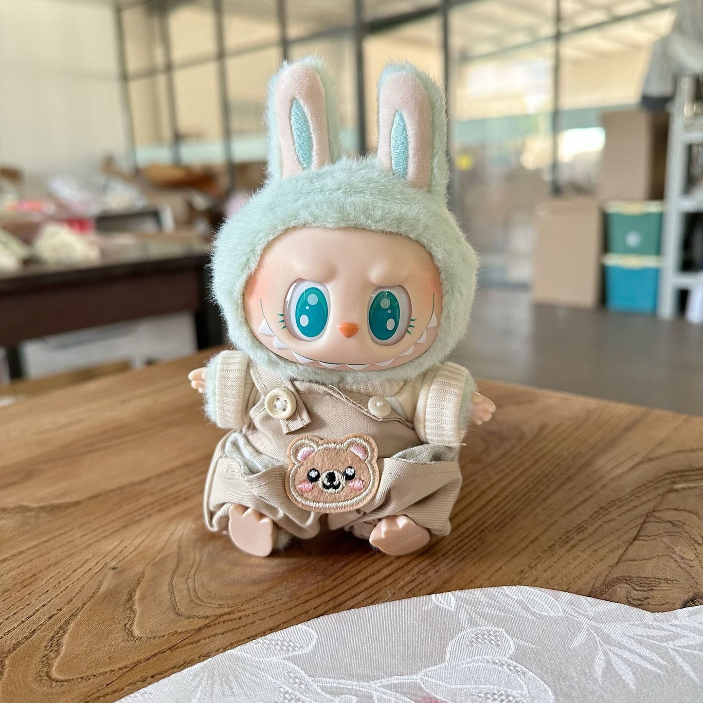 Only clothes] the first and second generations of labubu sit party doll clothes LABUBU suit for bear straps