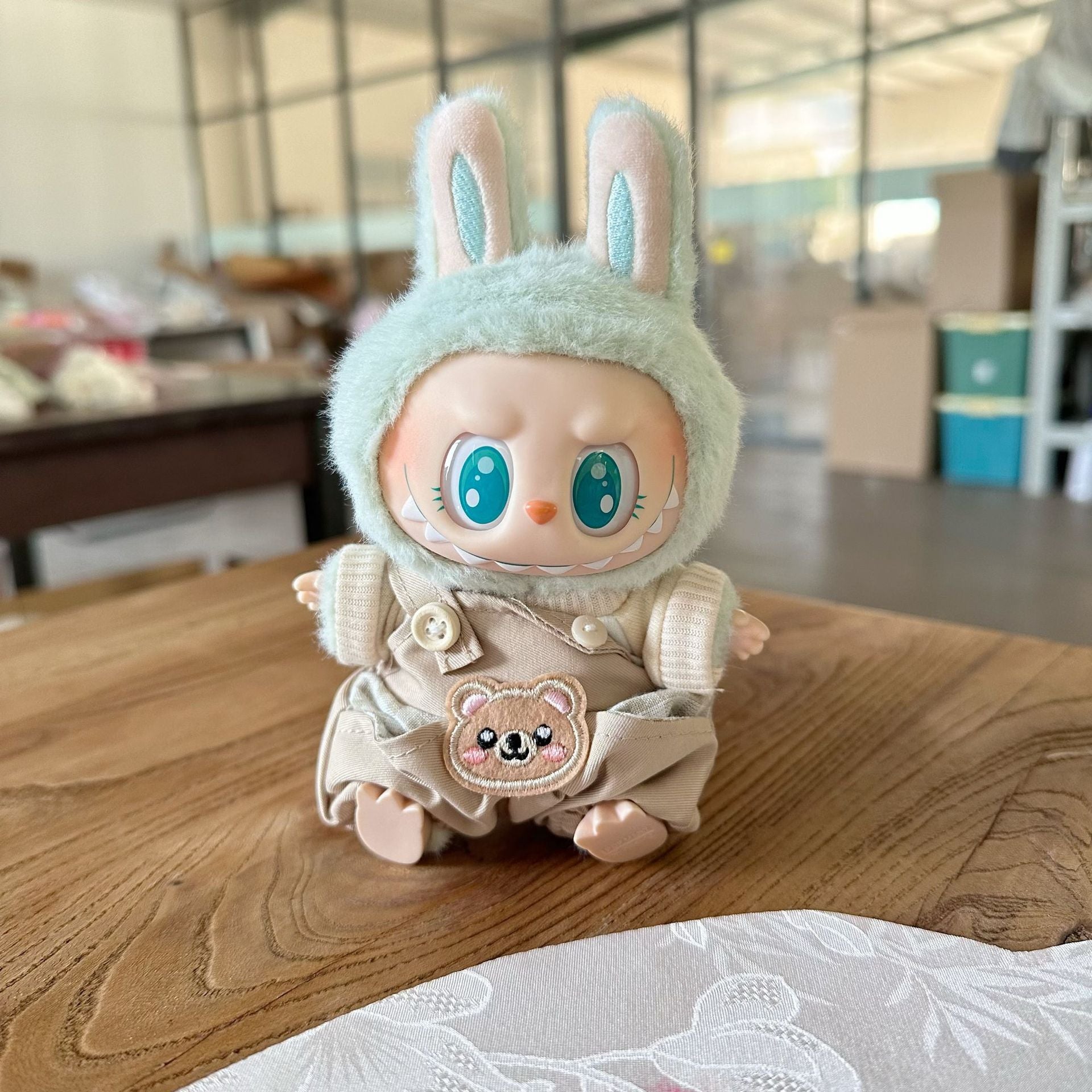 Only clothes] the first and second generations of labubu sit party doll clothes LABUBU suit for bear straps