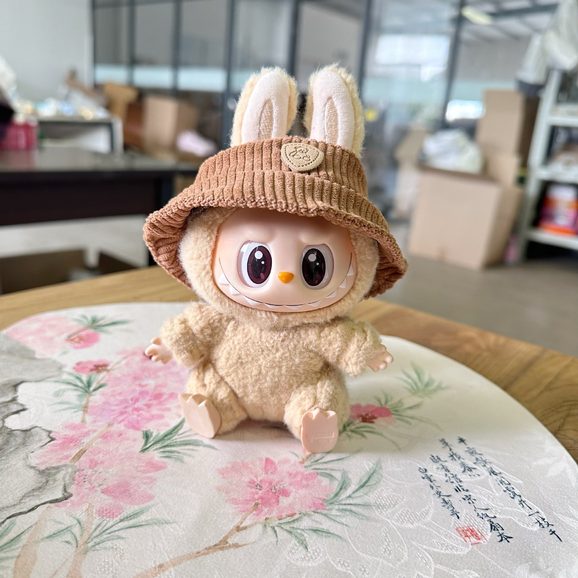 Clothes Only] The First and Second Generation Blind Box Labubu Doll Clothes Pendant LABUBU suit for Mustard Green Plaid