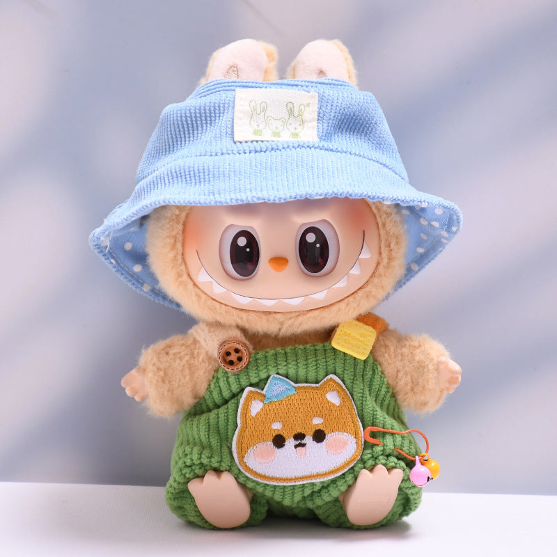 Only clothes] one or two generation pendant labubu small animal suspenders suit sit labubu change baby clothes