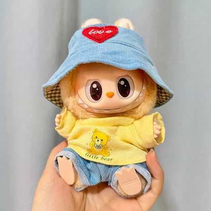 Clothes Only] First/Second Generation Pendant Labubu Clothes Rab Sit Party Doll Shark Elk suit