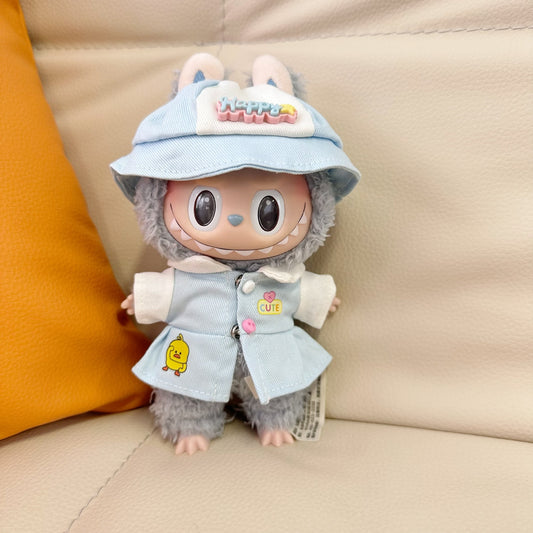 Only clothes] 17CM pendant cloth cloth clothes blind box Labubu baby clothes cute kindergarten suit to send girls