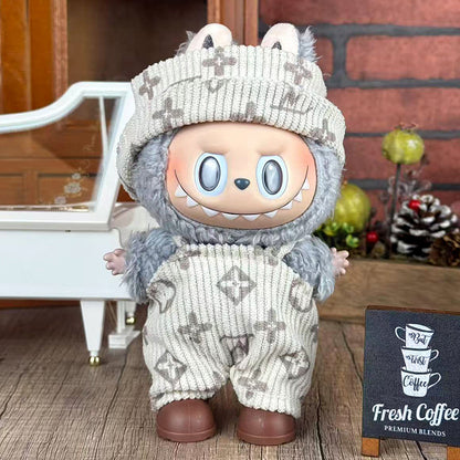 Suitable for labubu doll clothes 17cm pull cloth doll clothes small jewelry doll for suit wholesale