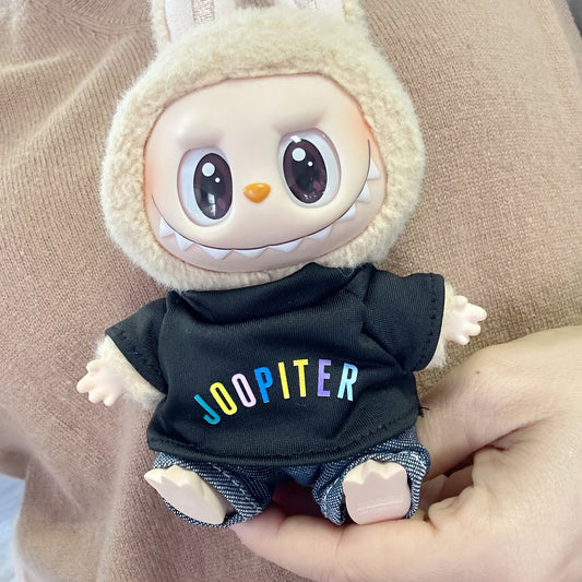 Generation Two Blind Box Labu Doll Clothes LABUBU Sit Party Doll JOOPITER Black Shirt suit