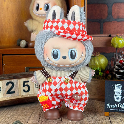 Suitable for labubu doll clothes 17cm pull cloth doll clothes small jewelry doll for suit wholesale
