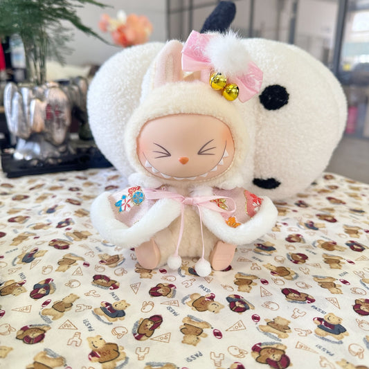 Labubu Doll Chinese New Year Cape - Pink & Red