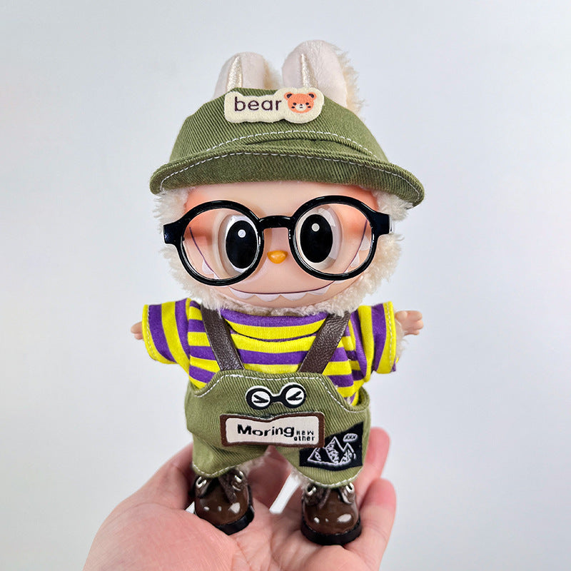 Wholesale 17cm one, two and three generations of labubu doll cloth cloth clothes pendant blind box sit party doll suit
