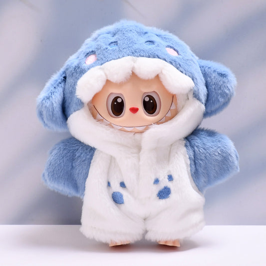 Only clothes] the first and second generations sit on the cloth hanging clothes labubu doll penguin shark jumpsuit