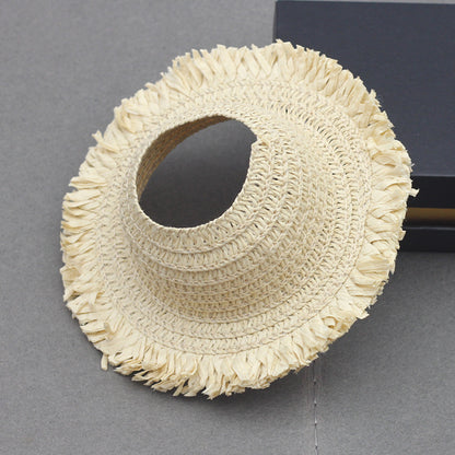 Labubu Doll Straw Hat - Woven Top Accessory for 17cm Pendant Dolls