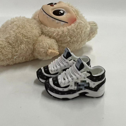 Labubu Plush Doll Clothes 17cm Plush Vinyl Doll Bag Hanging Replacement Shoe Model Pendant Blind Box