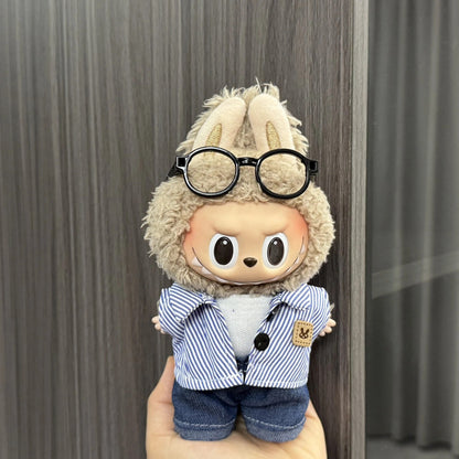 Labubu Sitting Party Doll Clothes First and Second Generation Blind Box Labubu Doll Clothes Plush Vinyl Face