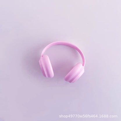 Suitable for Labubu Pendant Doll Headphones 10cm Cotton Doll Macaron Head-Mounted Labubu Headphones Matching