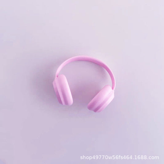 Suitable for Labubu Pendant Doll Headphones 10cm Cotton Doll Macaron Head-Mounted Labubu Headphones Matching