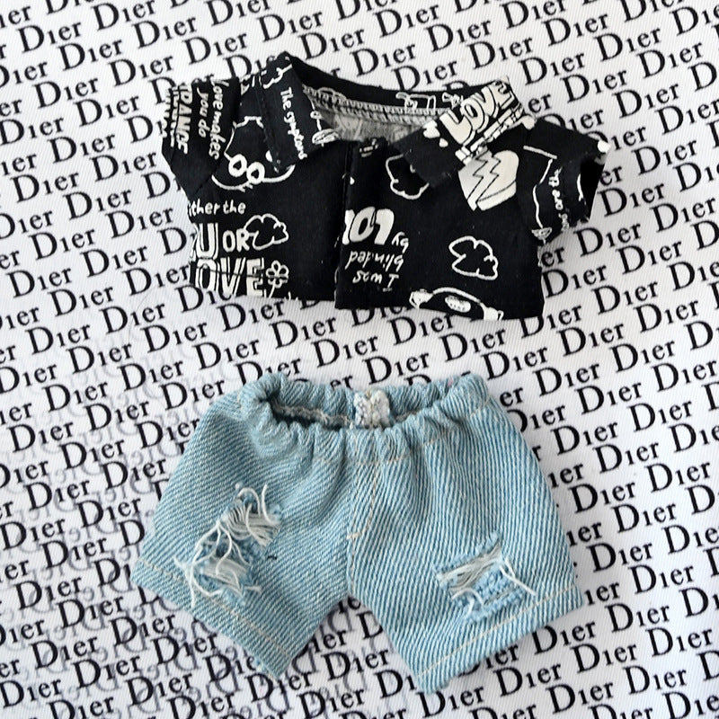 Clothing Only] Labubu Doll Clothes 17cm Labubu Clothes Blind Box Doll Vinyl Bubble Mart Spirited Boy