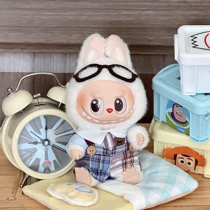 Wholesale labubu baby clothes 17cm blind box pendant one or two generation doll doll suit for baby clothes