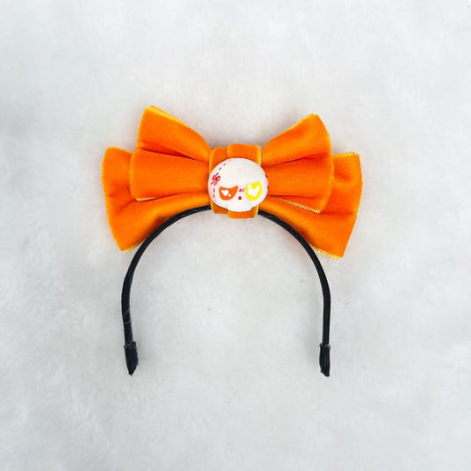 Labubu Candy Color Bow Headband - Orange, Sky Blue, Emerald, Fruit Green, Rose Pink