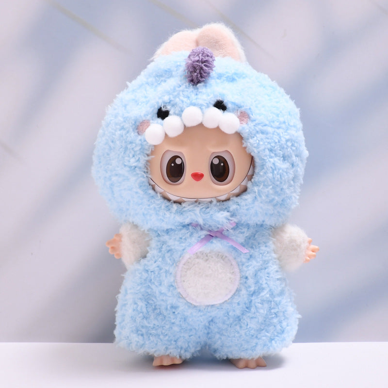 Only baby clothes] one, two and three generations of pendants labubu clothes plush small animal jumpsuit pull cloth baby clothes