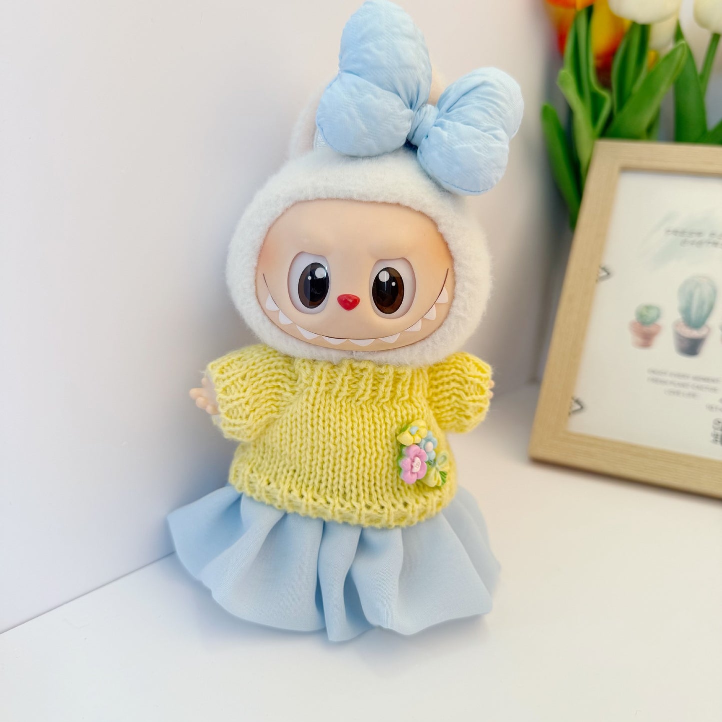Only clothes] one, two and three generations of Labubu clothes pendant cloth cloth sit party jelly gauze skirt sweater