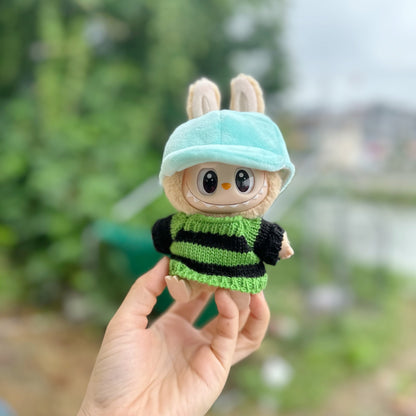Clothes Only] One or Two Generation Blind Box Labubu Sit Party Doll Clothes Labubu Autumn Winter Sweater Hat New
