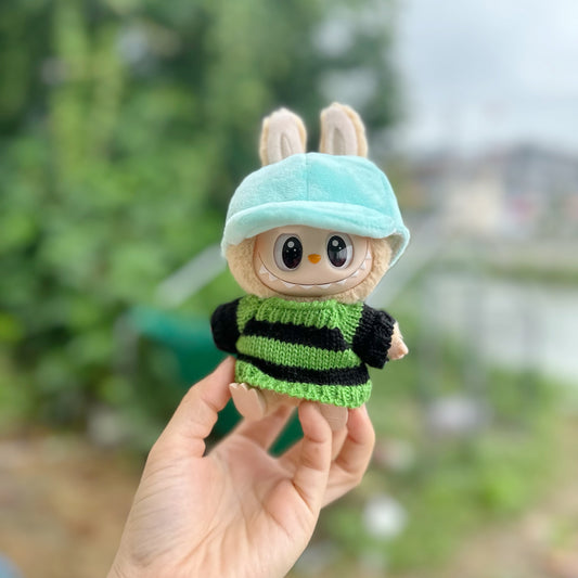 Clothes Only] One or Two Generation Blind Box Labubu Sit Party Doll Clothes Labubu Autumn Winter Sweater Hat New