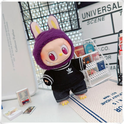 Labubu Doll Outfit - Cute Cotton Coat & Accessories for 10cm & 17cm Vinyl Dolls