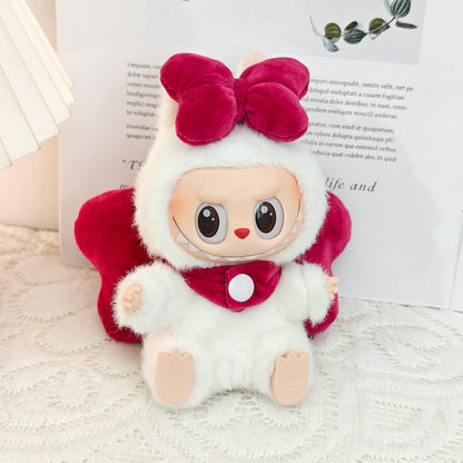 Labubu Labubu Generation 2 Generation 3 Generation Keychain Macaron Sit Clothes Party Big Bow Wings