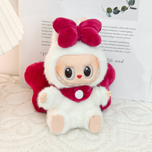 Labubu Labubu Generation 2 Generation 3 Generation Keychain Macaron Sit Clothes Party Big Bow Wings