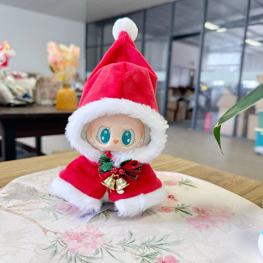 Clothes Only] Pendant LABUBU Doll Doll Clothes Second Generation Blind Box Rab Christmas Cloak New Year Clothes