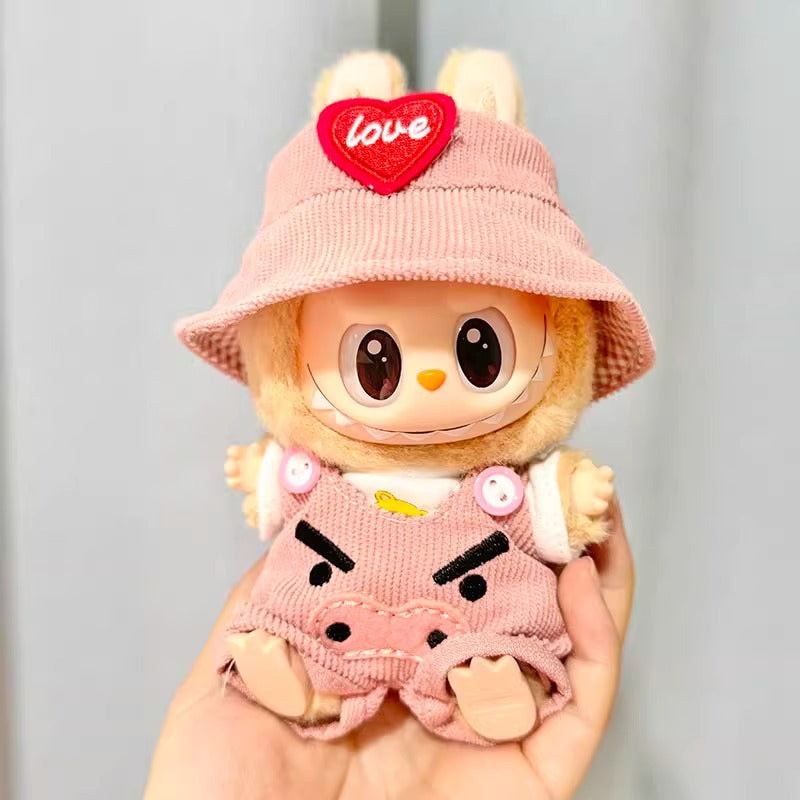 Clothes Only] First/Second Generation Pendant Labubu Clothes Rab Sit Party Doll Shark Elk suit