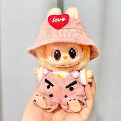 Clothes Only] First/Second Generation Pendant Labubu Clothes Rab Sit Party Doll Shark Elk suit