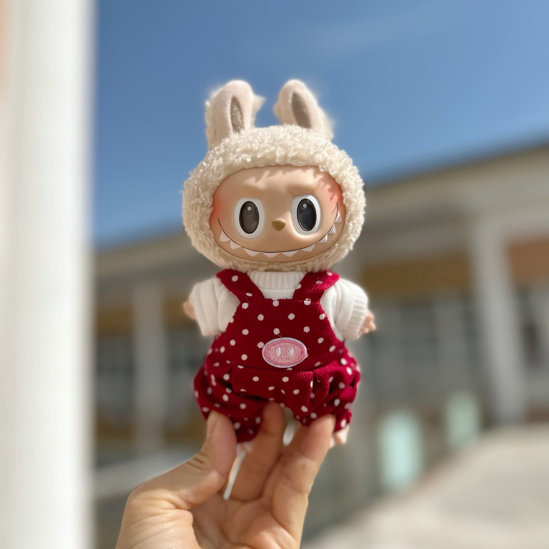 Only clothes] 17CM blind box cloth clothes 15CM key chain doll for T-shirt suspenders suit cute