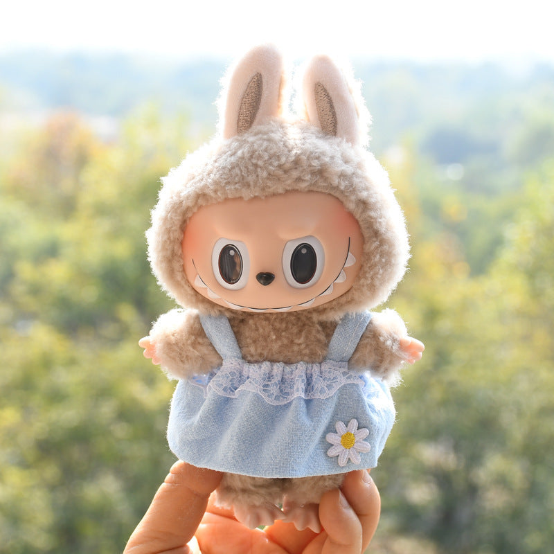 Only clothes] 17cm pendant pull cloth cloth for clothes spring and summer dress suit labubu baby dress cute
