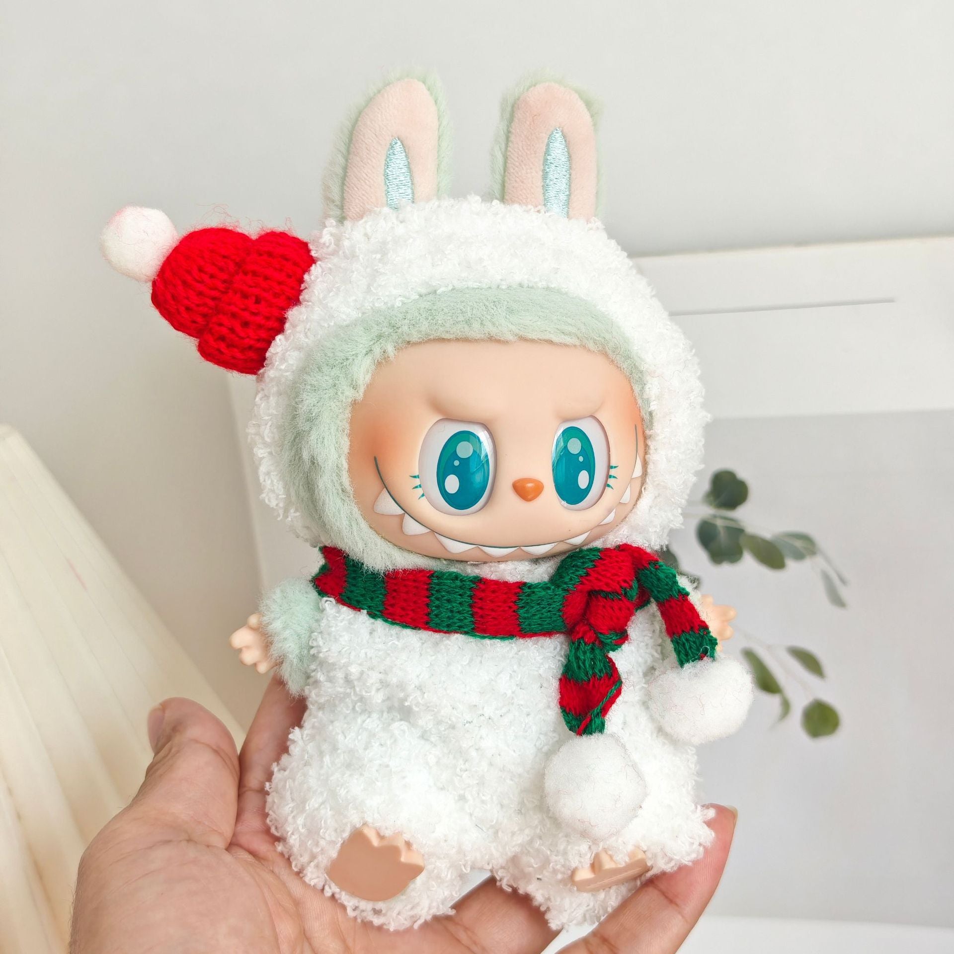 Generation II Labubu Pendant Labubu Replacement Clothes Christmas Sweater Gingerbread Man Doll suit Shoes