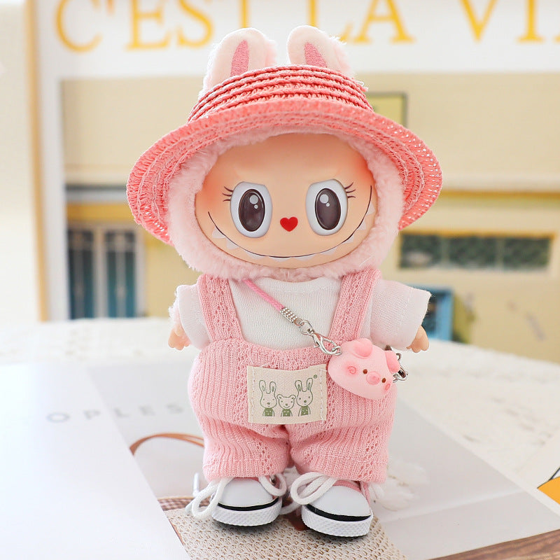 Rab cloth pendant generation two generation vinyl doll T-shirt suspenders suit doll clothes labubu doll clothes skirt