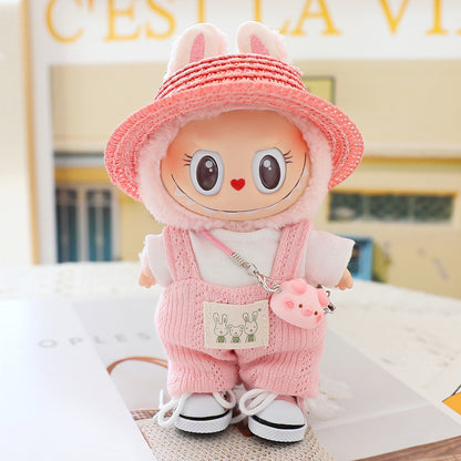 Rab cloth pendant generation two generation vinyl doll T-shirt suspenders suit doll clothes labubu doll clothes skirt