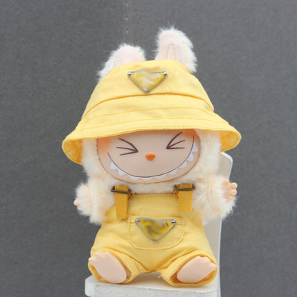 Labubu Doll Hooded Sweater & Hat Outfit for 17cm Vinyl Doll