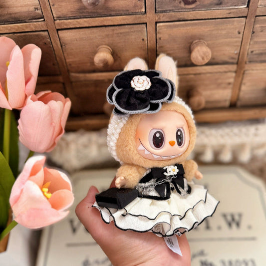 Labubu Doll Dress Set with Hairband & Bag for 1st-3rd Gen