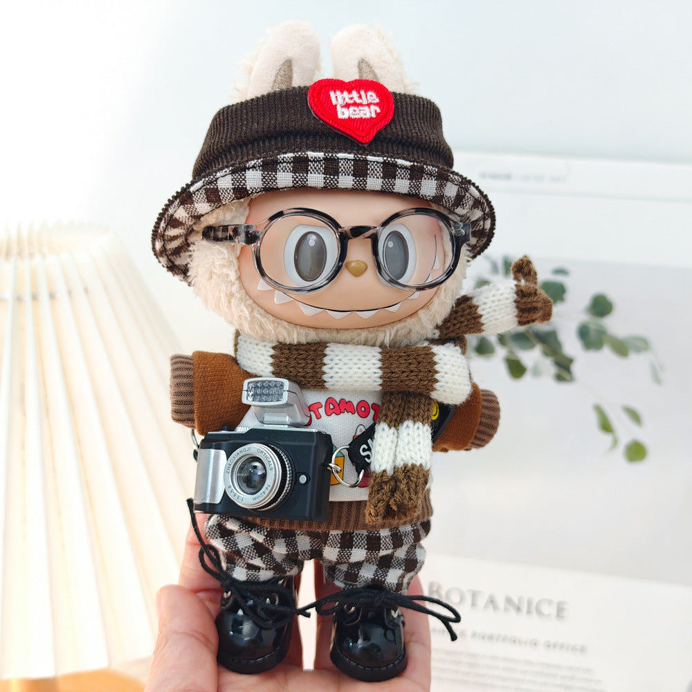 Labubu doll clothes one, two and three generations of pendant tirab cloth key chain clothes hat suit accessories shoes