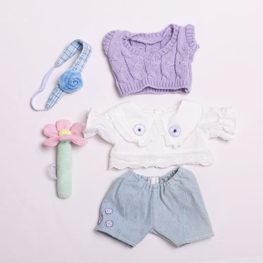Labubu Doll Spring Sweater Five-Piece Set for 38cm Vinyl Doll