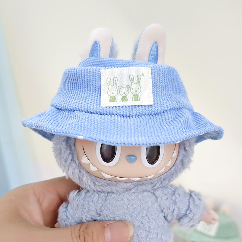 Suspender pants suit suitable for cloth cloth clothes to replace 15cm blind box series labubu vinyl baby clothes.