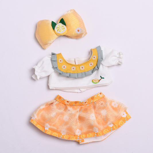 Labubu Doll Summer Lemon Dress Suit for 38cm Doll